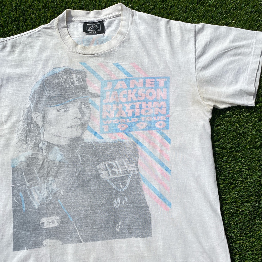 Vintage 1990 Janet Jackson Rhythm Nation Tour Concert Shirt